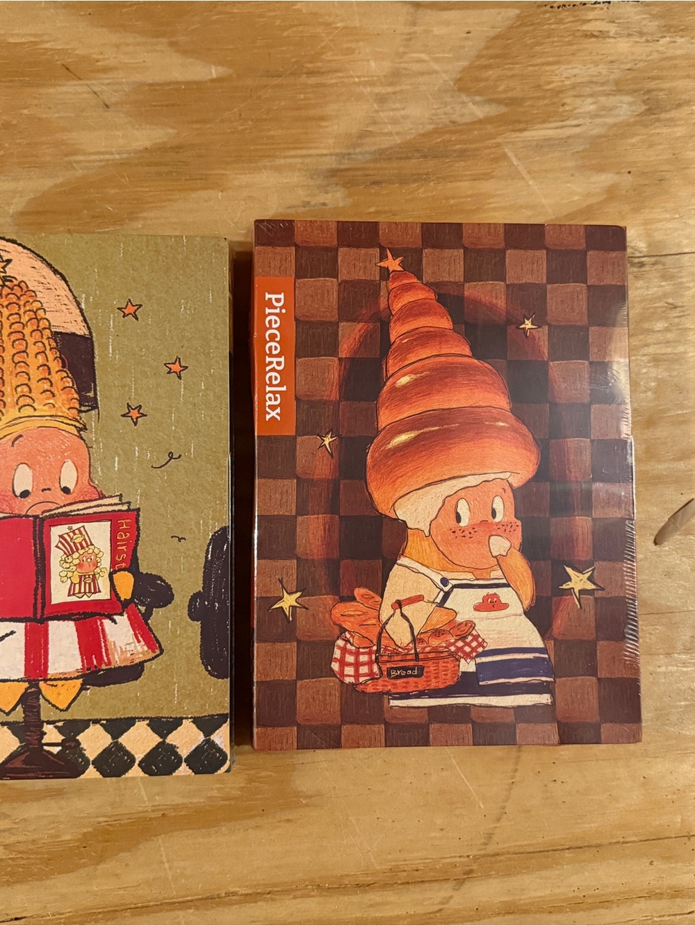 PieceRelax Vintage Style Bread Chef Illustration Notebook - Brown & Orange